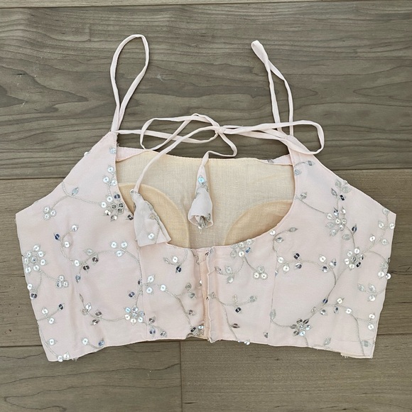 Pastel Pink Lehenga Choli Set - Picture 6 of 6